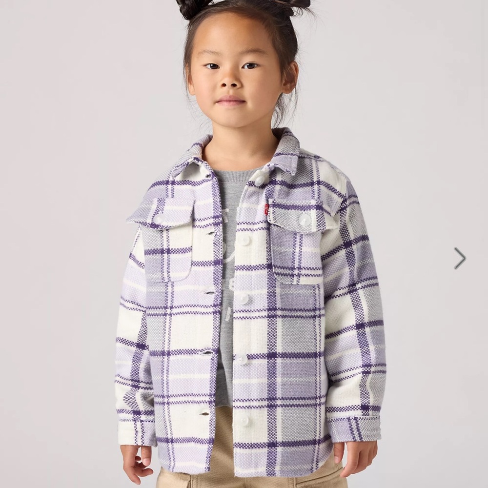 Levi’s Purple Plaid Oversized Shacket, Small